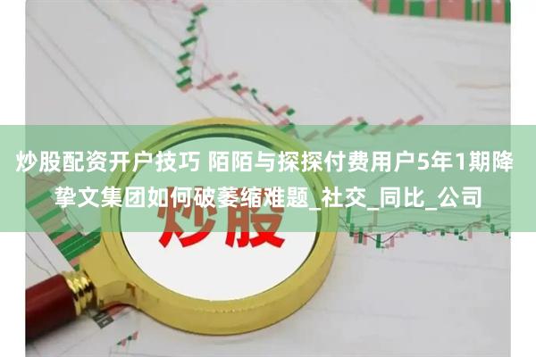 炒股配资开户技巧 陌陌与探探付费用户5年1期降 挚文集团如何破萎缩难题_社交_同比_公司